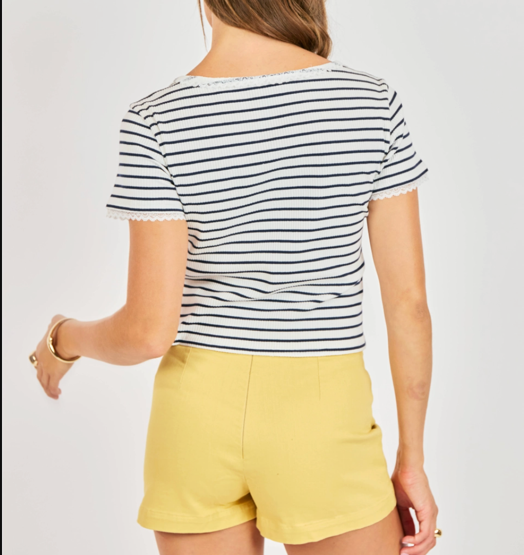 Dejavu Stripe Short Sleeve Tee