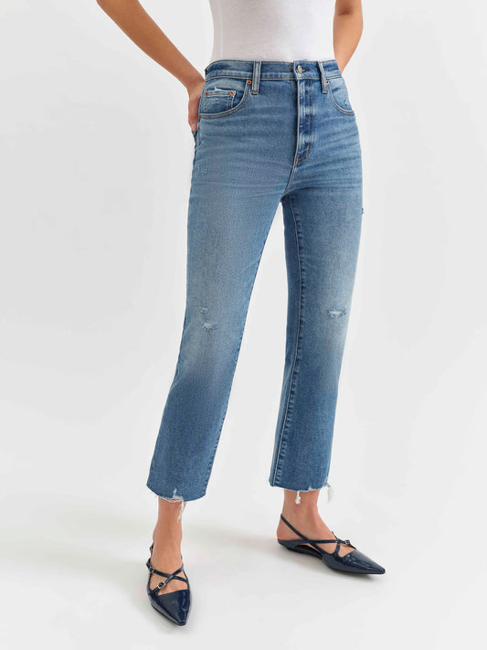 Daze |    Shy Girl Crop Flare Jean-  in Wide Awake Vintage