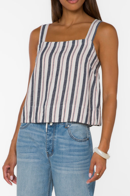 Velvet Heart | Amora Blue Stripe Tank