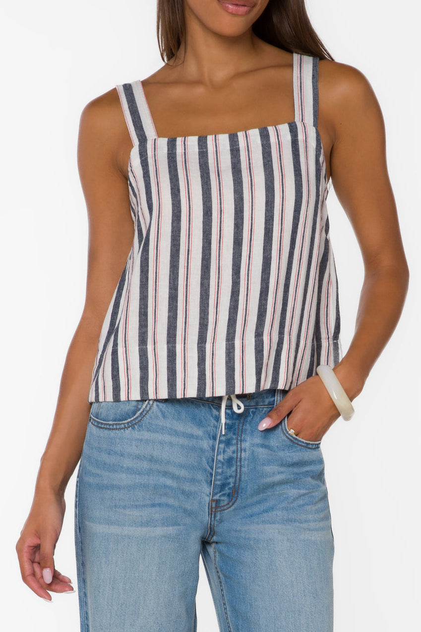 Velvet Heart | Amora Blue Stripe Tank