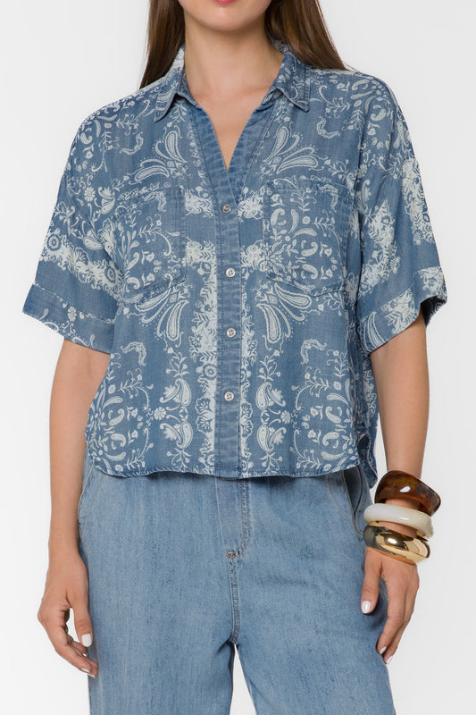 Velvet Heart | Brandon Bandana Scarf Shirt