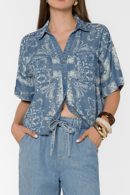 Velvet Heart | Brandon Bandana Scarf Shirt