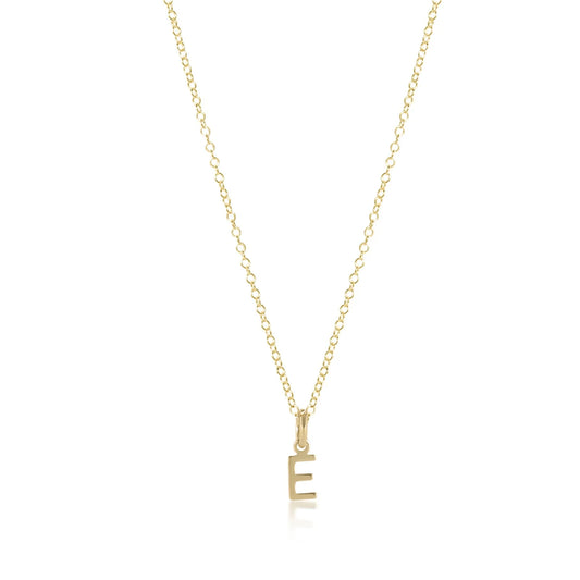 16" necklace gold - respect gold charm Initials by enewton
