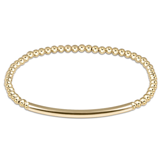 enewton classic gold 3mm bead bracelet - bliss bar smooth