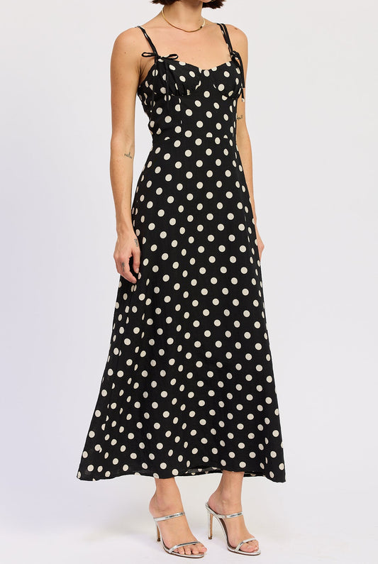 Scottie Maxi Polka Dot Maxi Dress