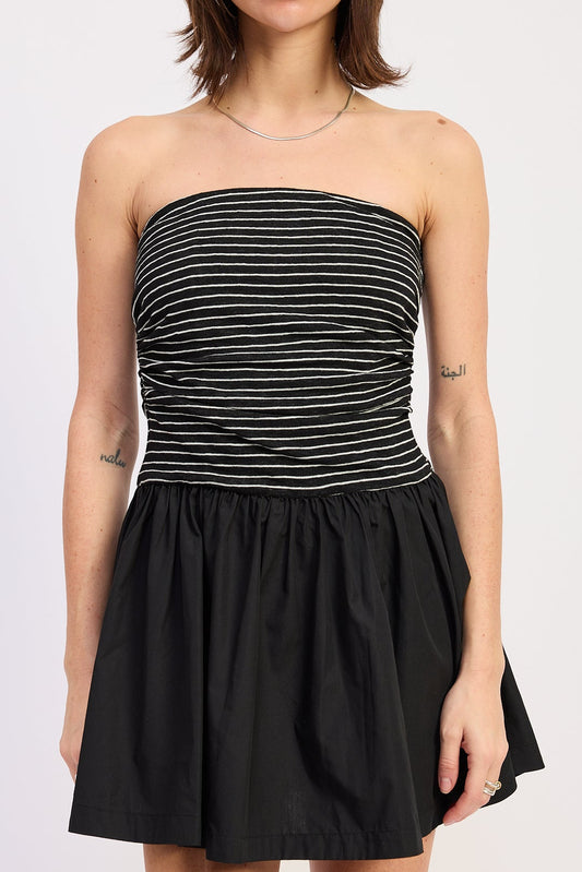 Goldie Mix Media Mini Tube Dress