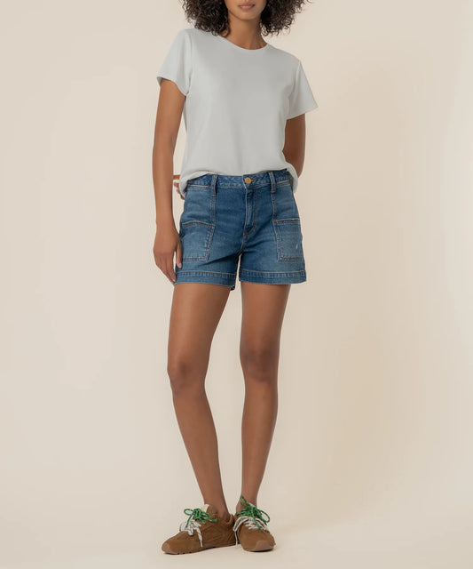 KUT FROM THE KLOTH | Jane High Rise Short in True Wash