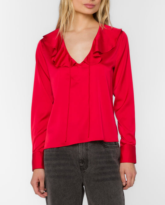 Velvet Heart | Madelyn Soft Red Top