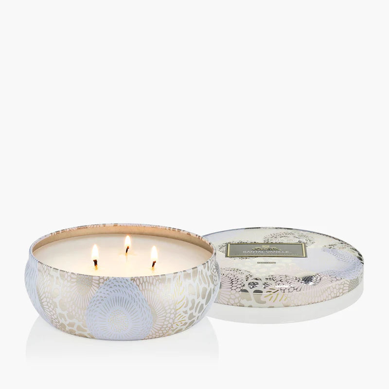 Voluspa Santal Vanille 3 Wick Tin Candle 12oz