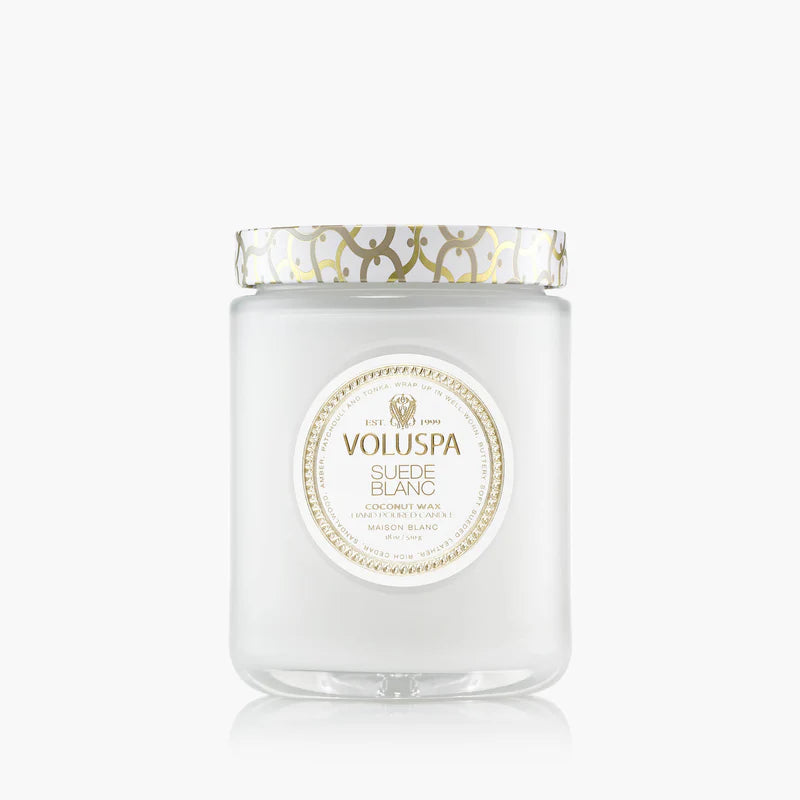 Voluspa Suede Blanc Large Jar Candle 18oz