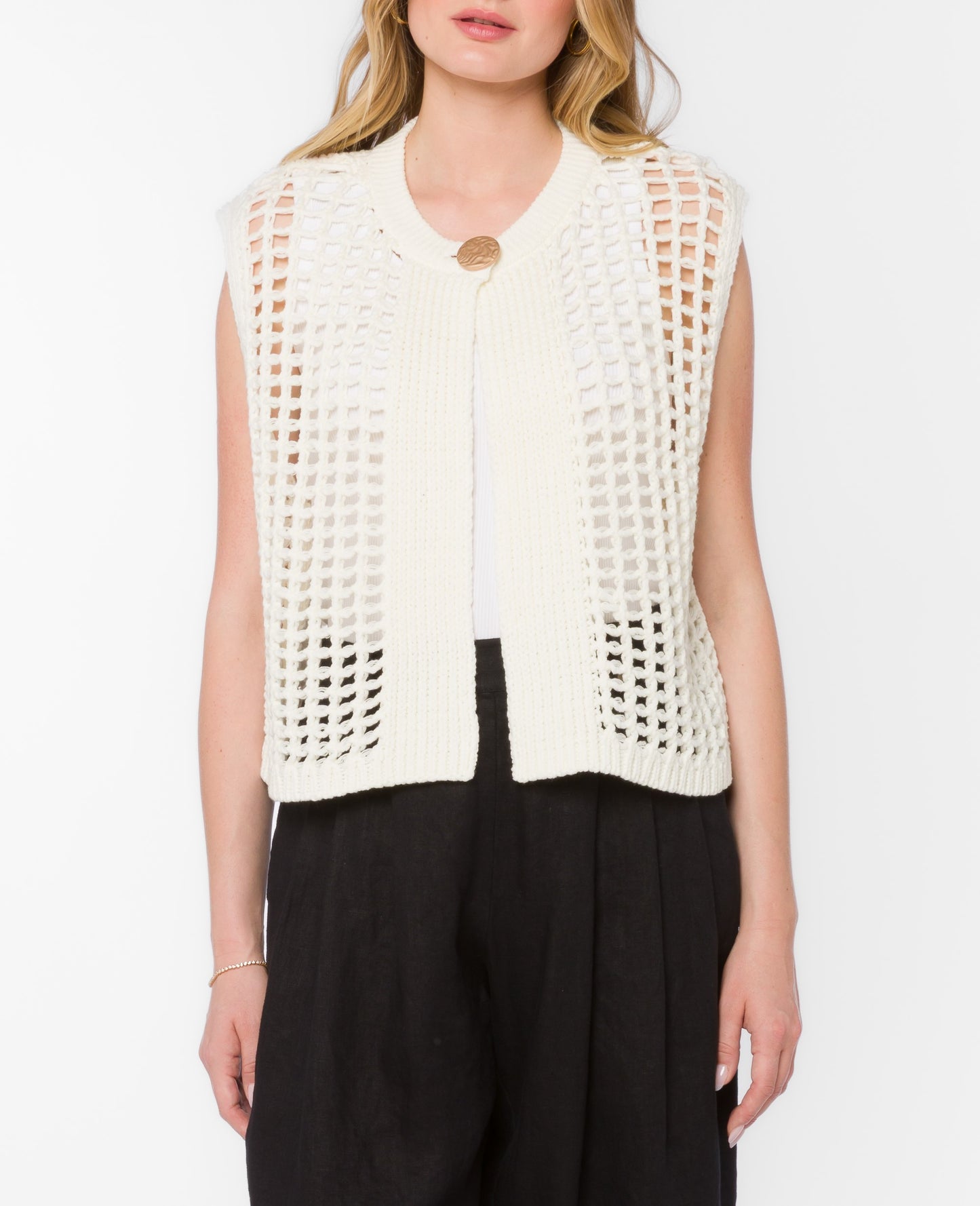Velvet Heart | Wren Optic White Vest