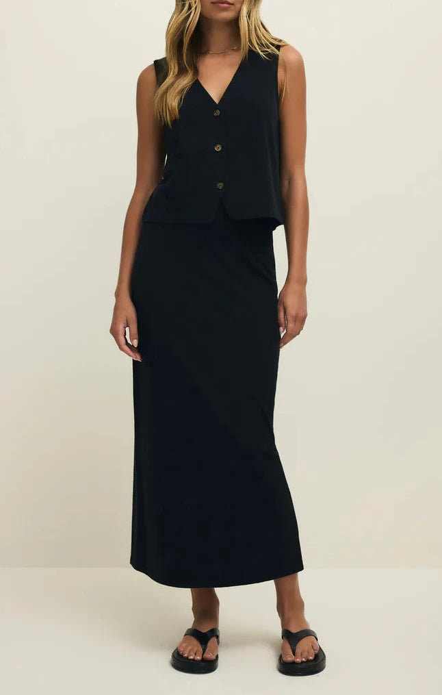Z Supply | Gail Midi Skirt-  True Black