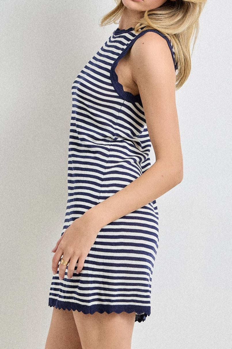 Billy Striped Knit Mini Dress