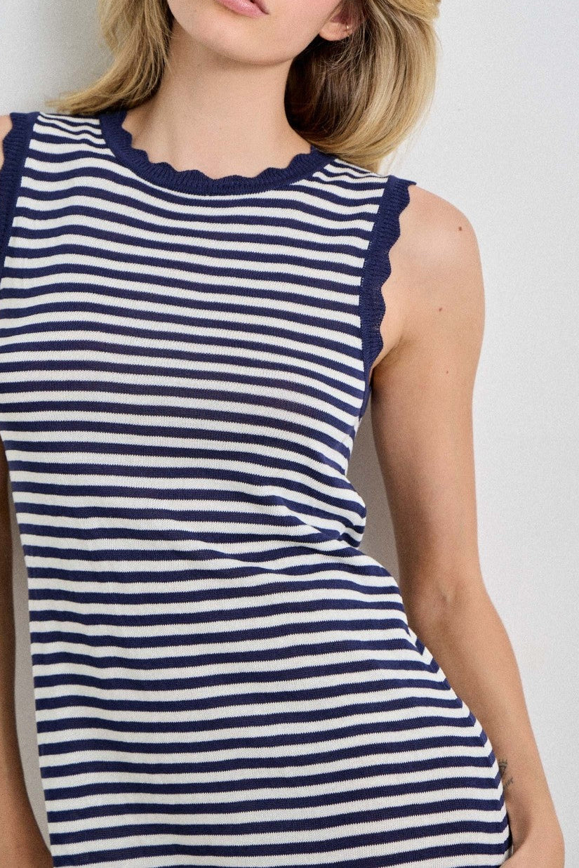Billy Striped Knit Mini Dress