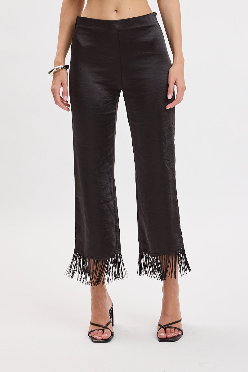 Jolene satin tassel ankle pants