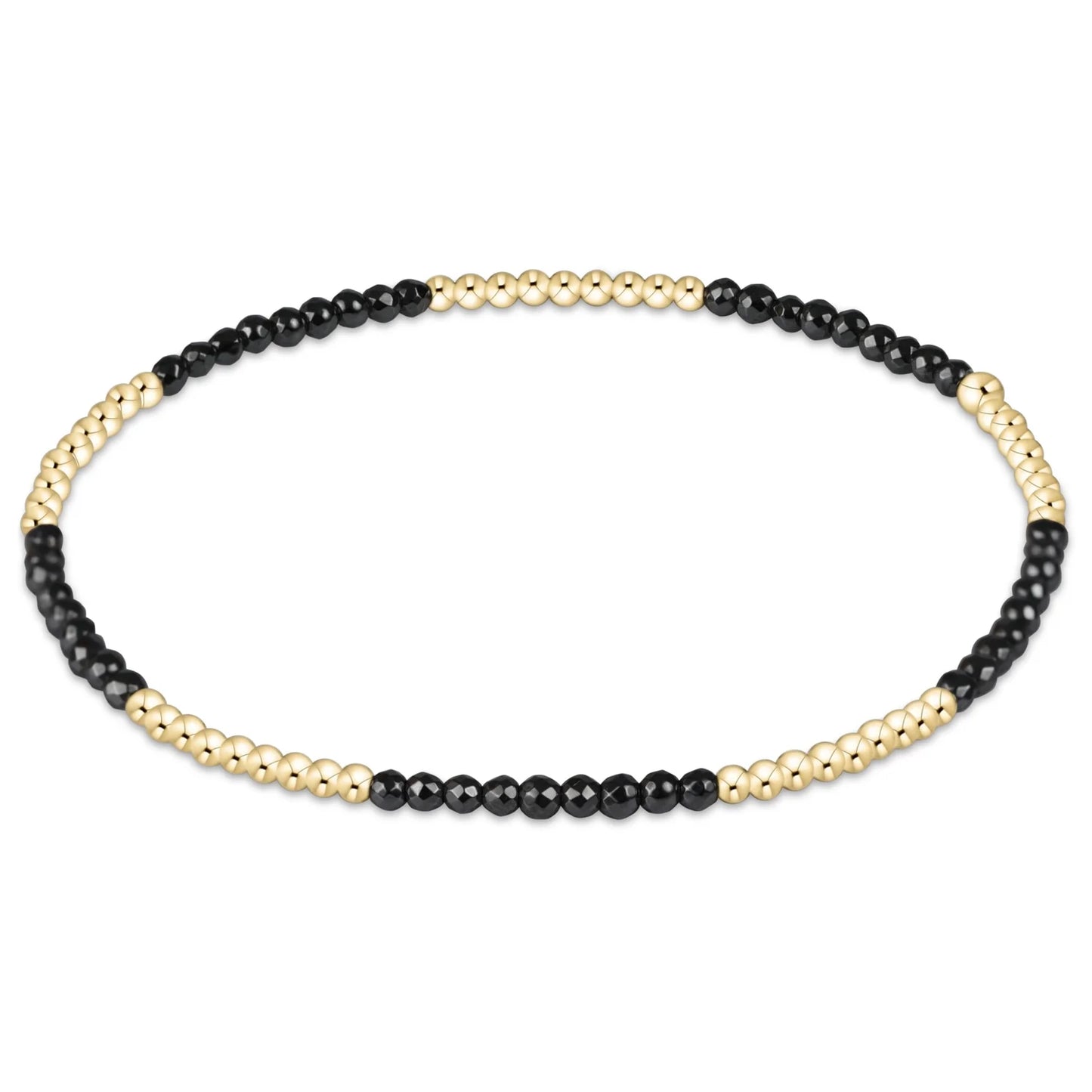 enewton  blissful pattern 2mm bead bracelet - faceted hematite