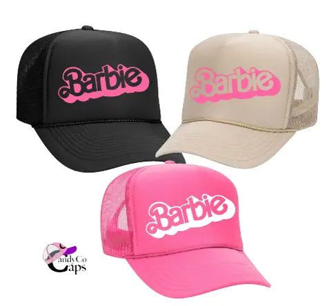 Retro Barbie Logo Trucker Cap