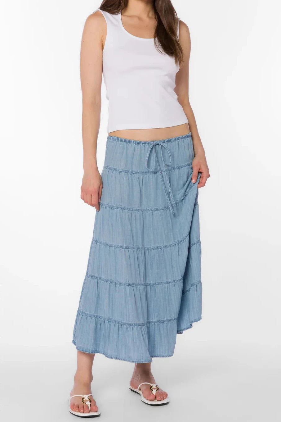 Velvet Heart | Claremont Classic Indigo Midi Skirt