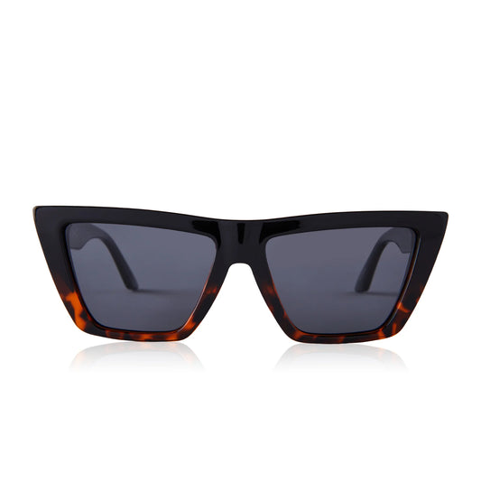 melrose black/tortoise solid grey sunglasses