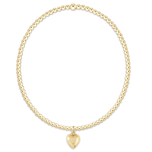 E newton| Classic gold 2mm Love Plush Charm Bracelet
