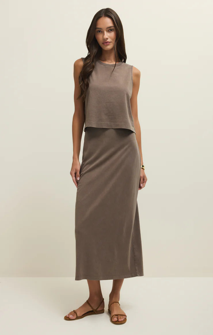 Z Supply | Gail Midi Skirt -Perfectly Taupe