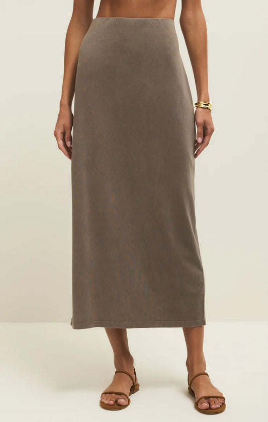 Z Supply | Gail Midi Skirt -Perfectly Taupe