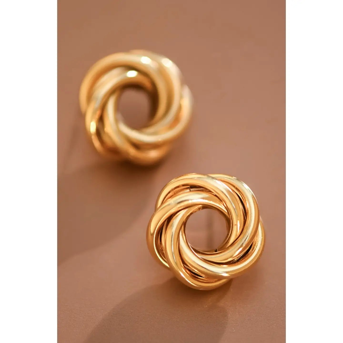 Gold Twist Studs