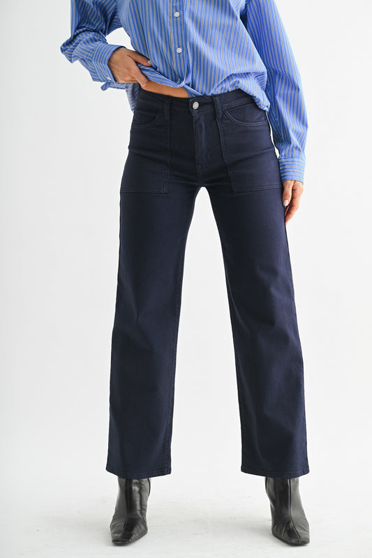 Utility Pocket Relaxed Navy Jean