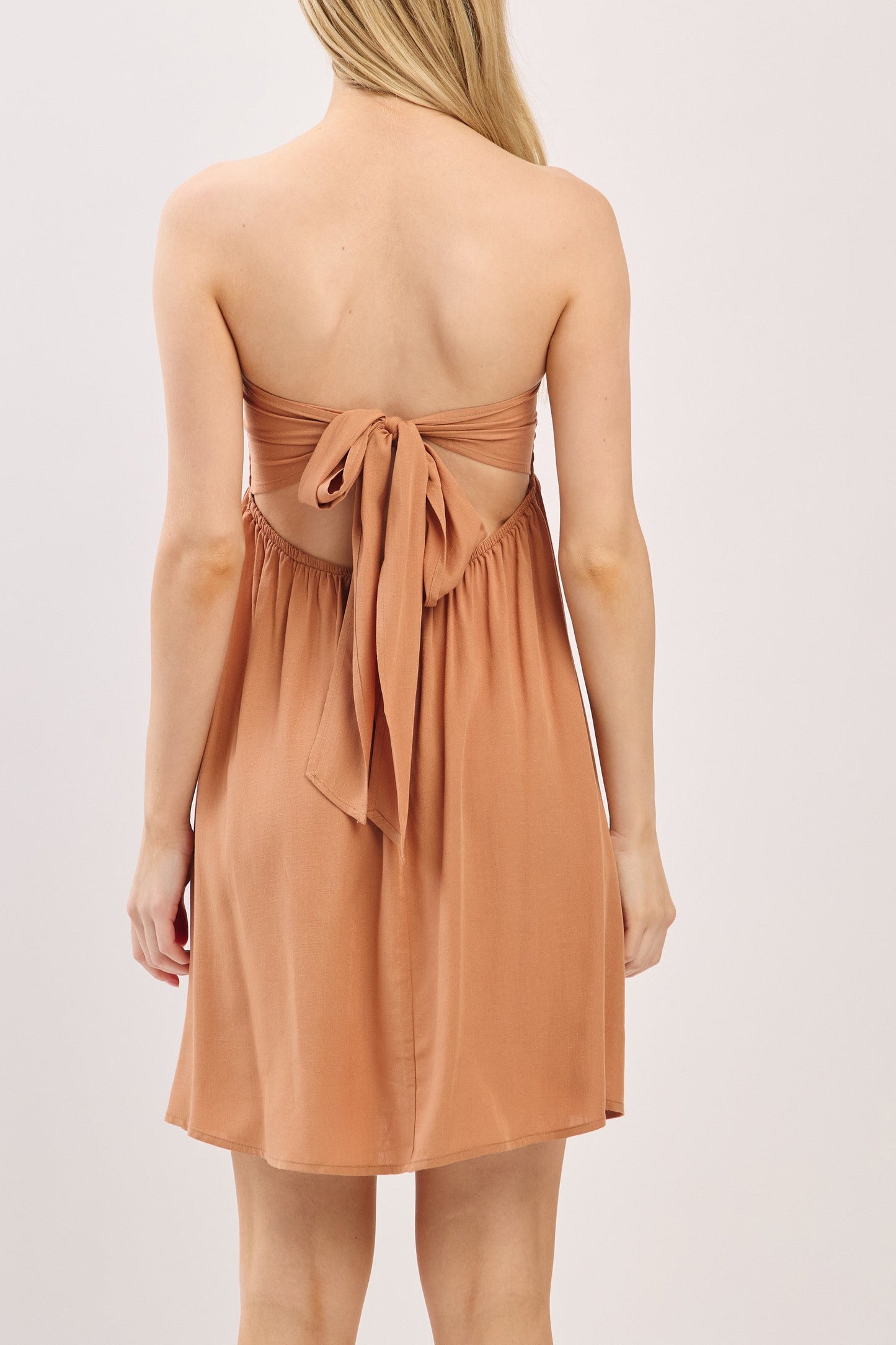 Lizzy Smocked Tube Top Flowy Mini Dress