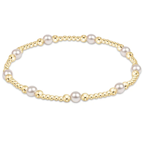 E Newton| Purpose Pearl 4mm Gold Bracelet