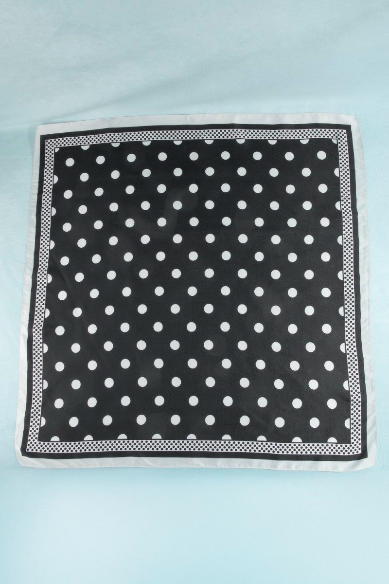 Polka Dot With Dotted Border Scarf