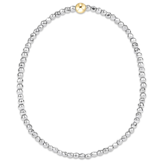 enewton-silver faceted hematite 2mm bead bracelet