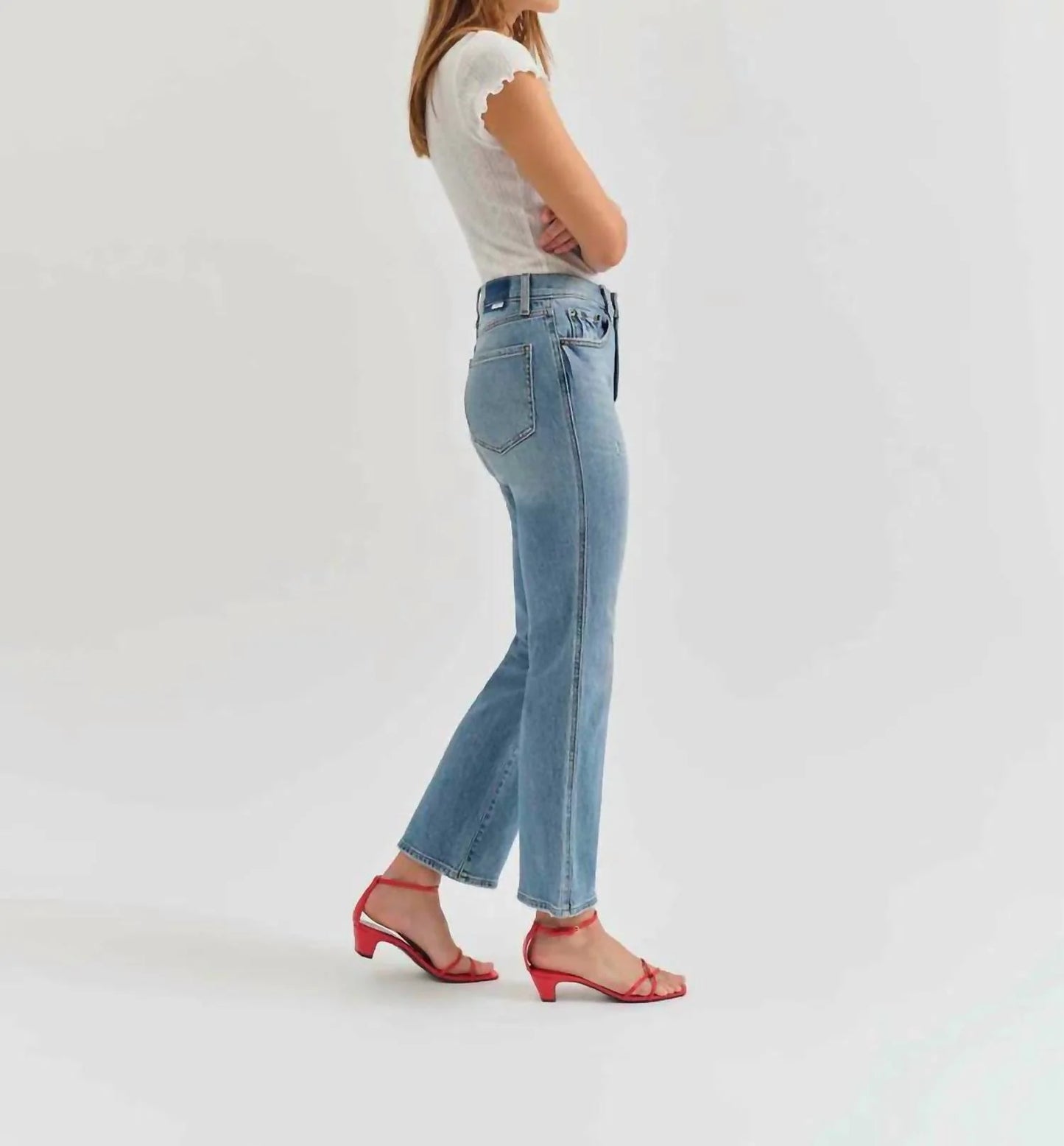Daze | Soho High Rise Ankle Flare-BE MINE VINTAGE