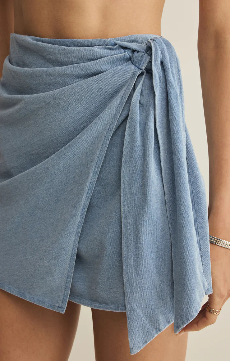 Z Supply | Sora Jersey Denim Mini Skirt