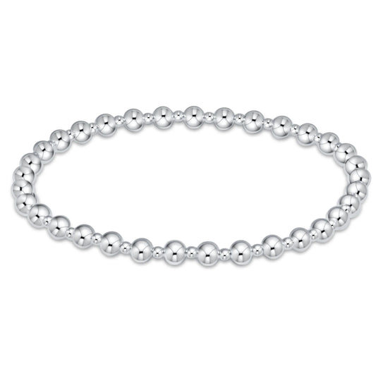 E Newton| Classic Grateful Pattern 4mm Silver Bracelet