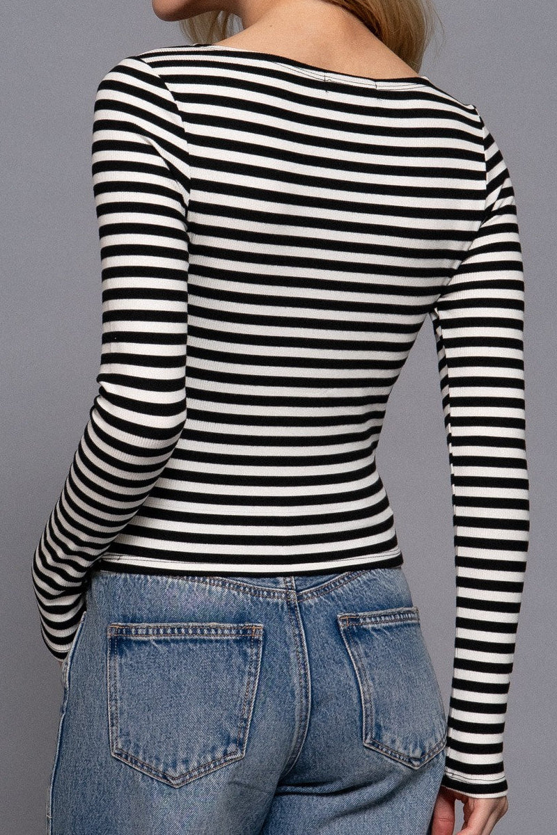 Forever Stripe Neck Top
