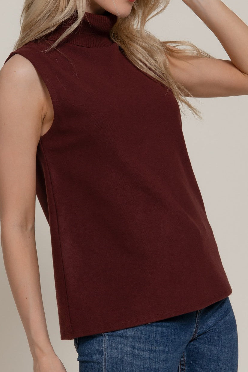 Tilly Sleeveless Turtle Neck Top