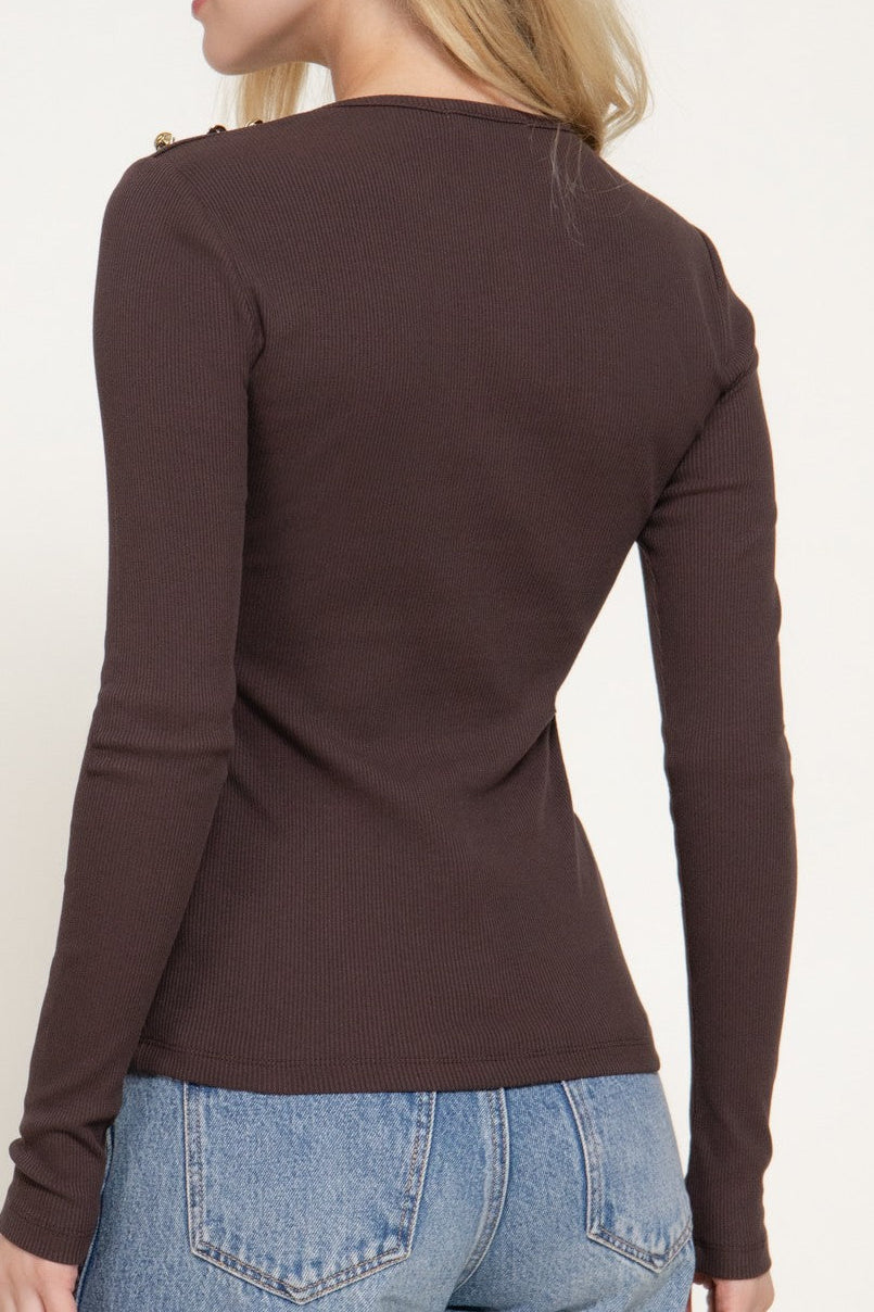 The Veda Long Sleeve Crew Neck Top