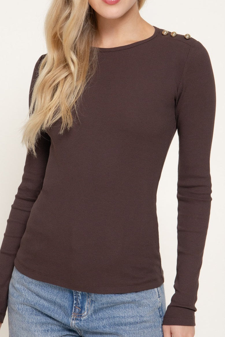 The Veda Long Sleeve Crew Neck Top