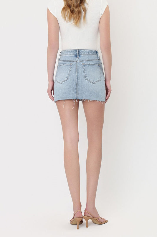 Vervet | Claudia Mid Rise Rhinestone Embellish Mini Skirt