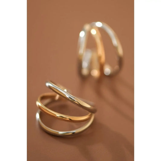Hoop Two Tone Earrings