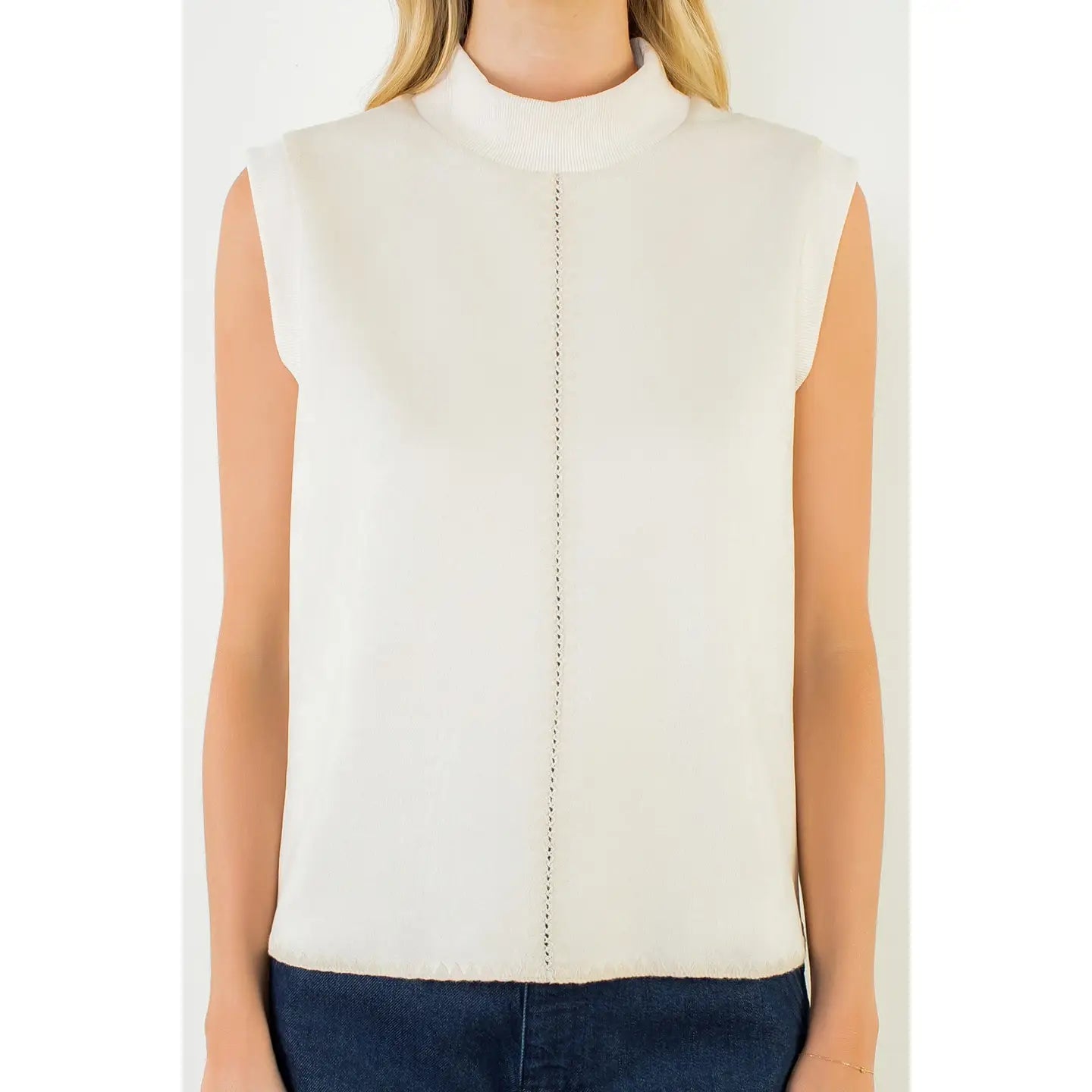 Celeste Sleeveless Suede Top